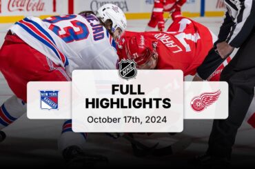 Rangers at Red Wings | October 17, 2024 | NHL Full Game Highlights