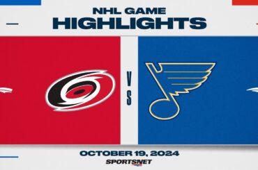 NHL Highlights | Hurricanes vs. Blues - October 19, 2024