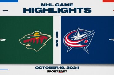 NHL Highlights | Wild vs. Blue Jackets - October 19, 2024