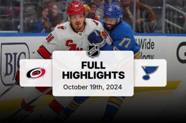 Hurricanes at Blues | October 19, 2024 | NHL Full Game Highlights