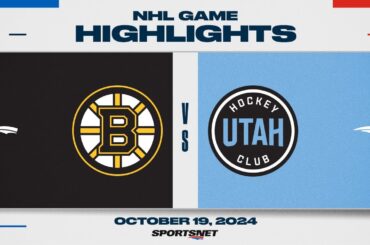 NHL Highlights | Boston Bruins vs. Utah Hockey Club - October 19, 2024