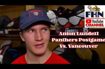 Anton Lundell, Florida Panthers Postgame After OT loss to the Vancouver Canucks