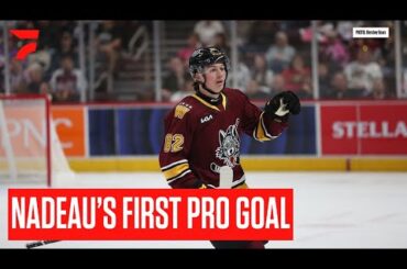 Carolina Hurricanes Prospect Bradly Nadeau Picks Up First Professional Goal With Chicago Wolves