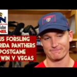 Gus Forsling, Florida Panthers Postgame After Scoring in OT to Beat Vegas Golden Knights