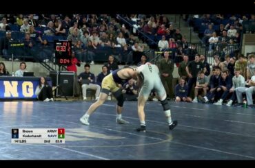 141lbs Josh Koderhandt (Navy) vs Logan Brown (Army)