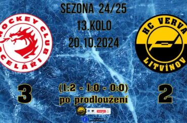 TELH 24/25 - 13.kolo :Oceláři Třinec-HC Verva Litvínov 3:2 pp