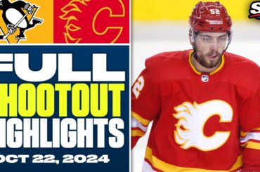 Pittsburgh Penguins at Calgary Flames | FULL Shootout Highlights - October 22, 2024