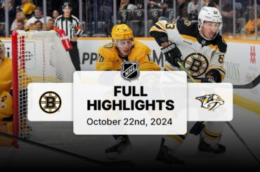 Bruins at Predators | October 22, 2024 | NHL Full Game Highlights