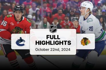 Canucks at Blackhawks | October 22, 2024 | NHL Full Game Highlights