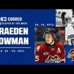 Storm’s Braeden Bowman named Cogeco OHL Player of the Week