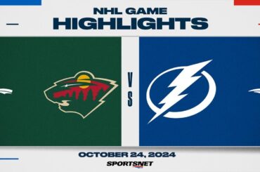 NHL Highlights | Wild vs. Lightning - October 24, 2024