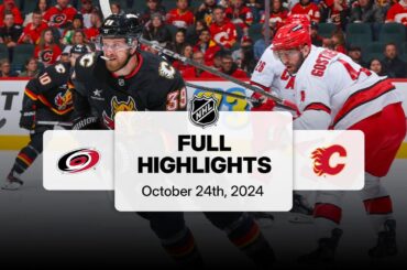 Hurricanes at Flames | October 24, 2024 | NHL Full Game Highlights