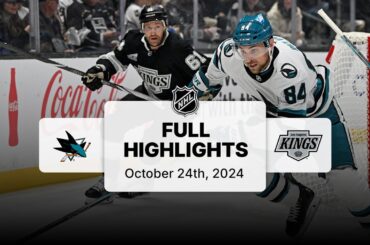 Sharks at Kings | October 24, 2024 | NHL Full Game Highlights