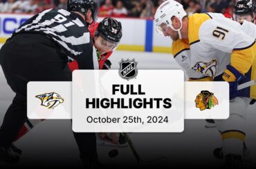 Predators at Blackhawks | October 25, 2024 | NHL Full Game Highlights