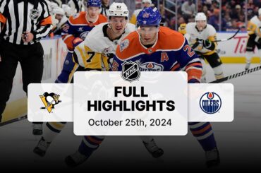 Penguins at Oilers | October 25, 2024 | NHL Full Game Highlights