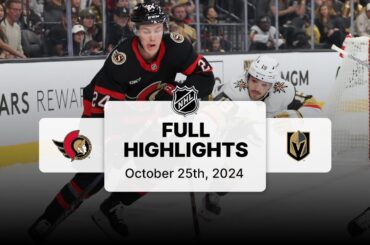 Senators at Golden Knights | October 25, 2024 | NHL Full Game Highlights