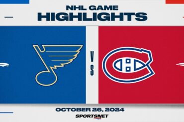 NHL Highlights | Blues vs. Canadiens - October 26, 2024