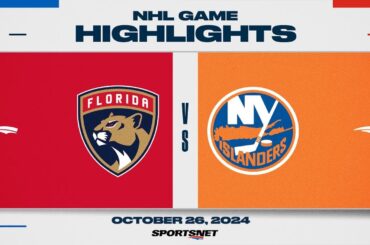 NHL Highlights | Panthers vs. Islanders - October 26, 2024