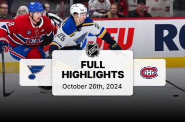 Blues at Canadiens | October 26, 2024 | NHL Full Game Highlights