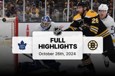 Maple Leafs at Bruins | October 26, 2024 | NHL Full Game Highlights