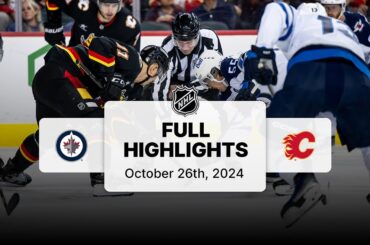 Jets at Flames | October 26, 2024 | NHL Full Game Highlights