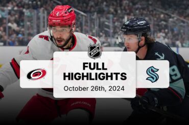 Hurricanes at Kraken | October 26, 2024 | NHL Full Game Highlights