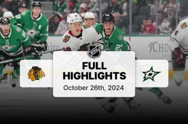 Blackhawks at Stars | October 26, 2024 | NHL Full Game Highlights