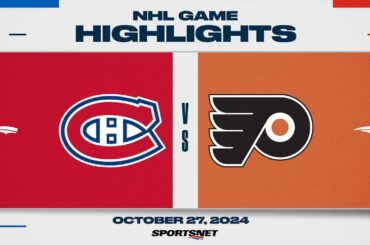 NHL Highlights | Canadiens vs. Flyers - October 27, 2024