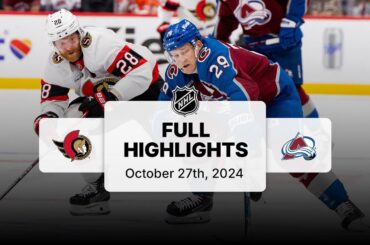 Senators at Avalanche | October 27, 2024 | NHL Full Game Highlights