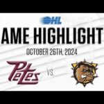 OHL Highlights: Peterborough Petes @ Brantford Bulldogs Oct. 26, 2024