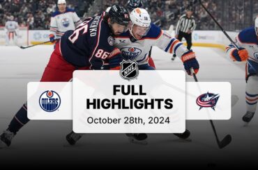 Oilers at Blue Jackets | October 28, 2024 | NHL Full Game Highlights