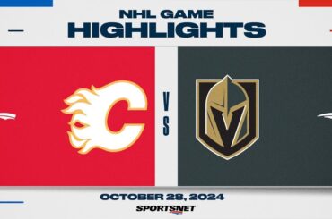 NHL Highlights | Flames vs. Golden Knights - October 28, 2024