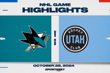 NHL Highlights | Sharks vs. Utah - October 28, 2024