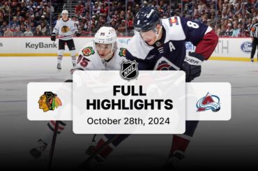 Blackhawks at Avalanche | October 28, 2024 | NHL Full Game Highlights