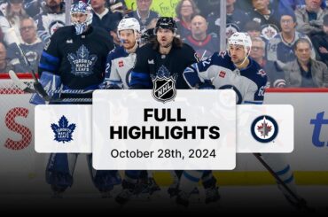 Maple Leafs at Jets | October 28, 2024 | NHL Full Game Highlights