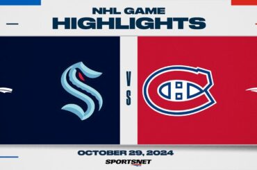 NHL Highlights | Kraken vs Canadiens - October 29, 2024