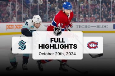 NHL Highlights | Kraken vs. Canadiens - October 29, 2024