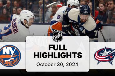 NHL Highlights | Islanders vs. Blue Jackets - October 30, 2024