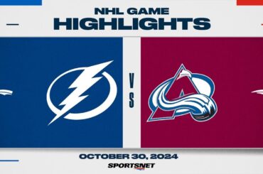 NHL Highlights | Lightning vs. Avalanche - October 30, 2024