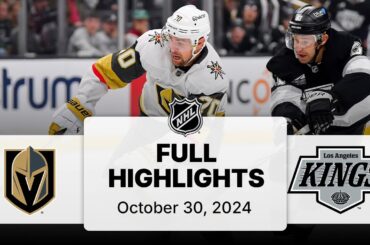 NHL Highlights | Golden Knights vs. Kings - October 30, 2024