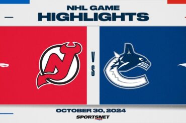 NHL Highlights | Devils vs. Canucks - October 30, 2024