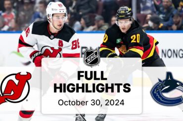 NHL Highlights | Devils vs. Canucks - October 30, 2024